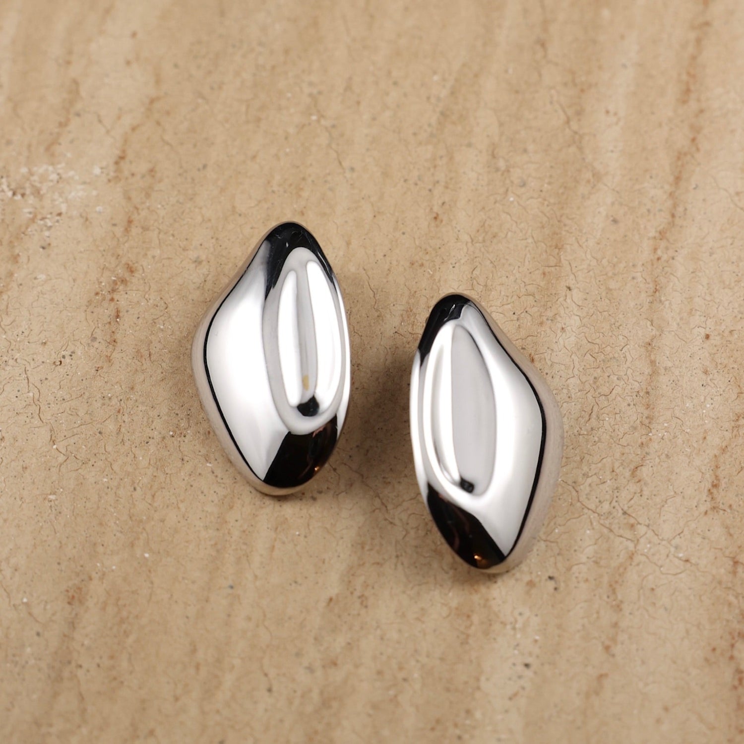 earrings, organic shaped, statement