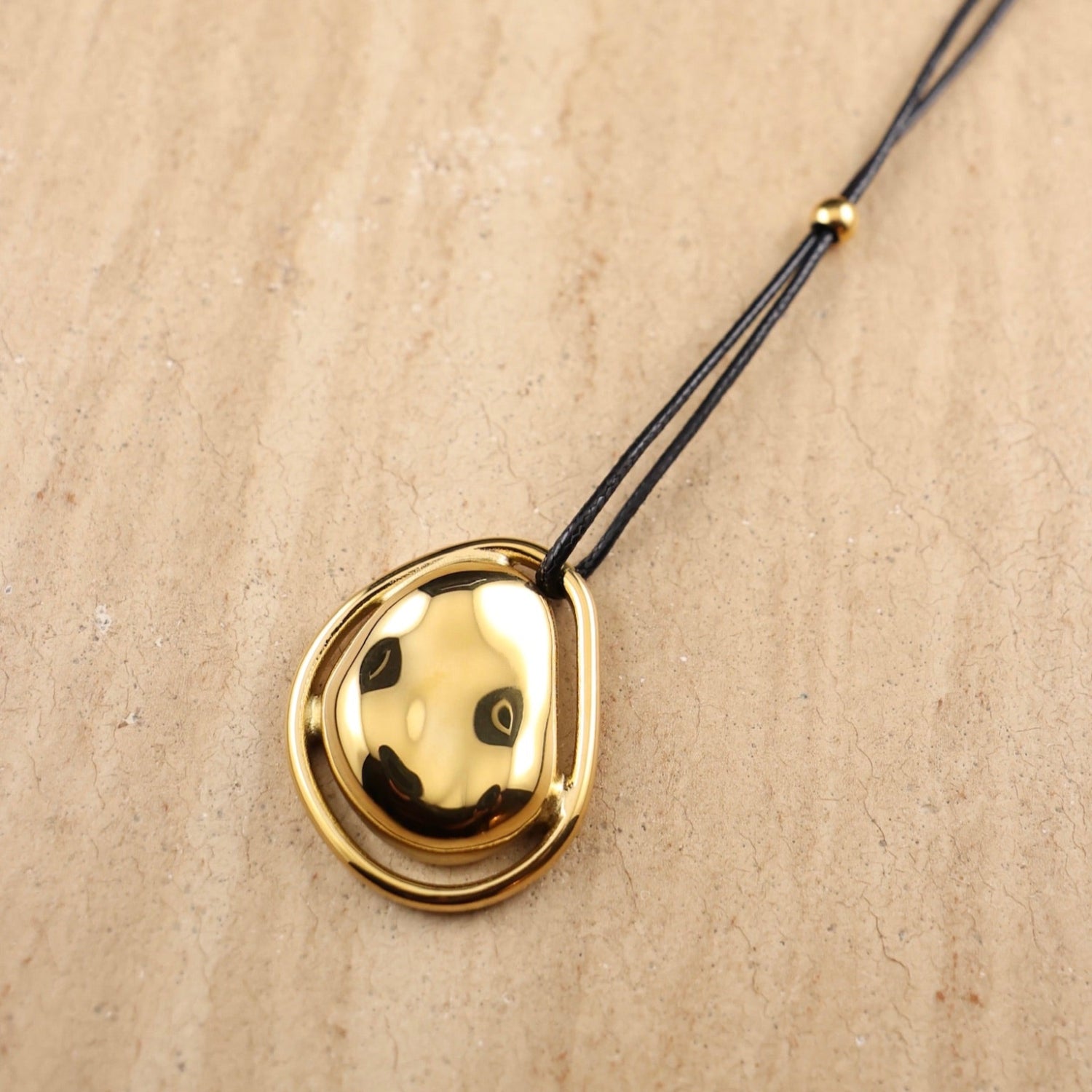 cord necklace, organic shaped necklace, statement necklace
