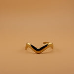 BANGLE, CUFF, WAVY, GOLD