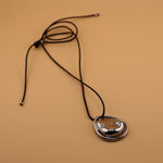 cord necklace, organic shaped necklace, statement necklace