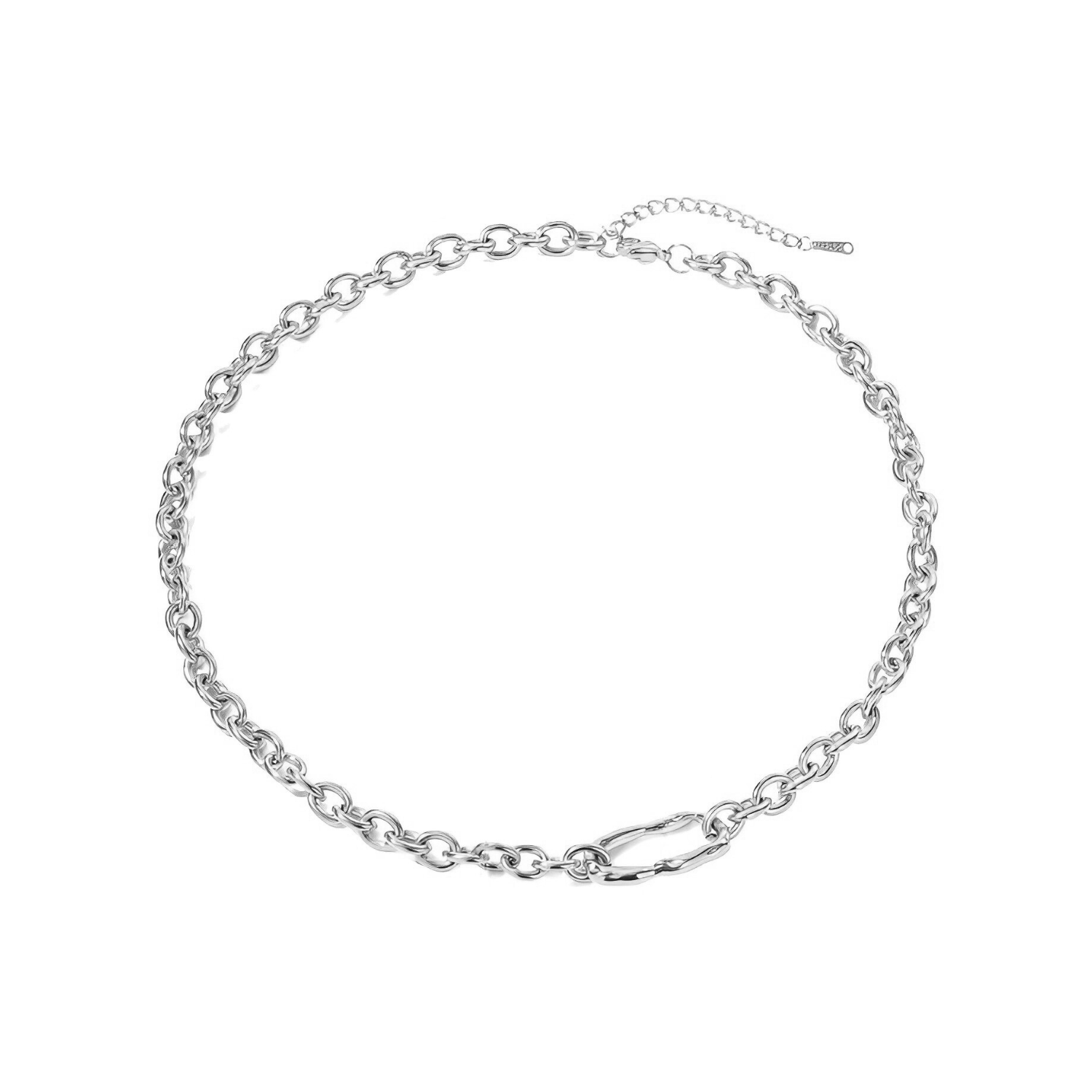 chain, necklace, thick chain, silver necklace, silver chain