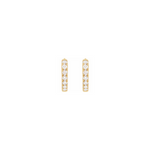 gold, huggies, gold earrings, diamond huggies, gift