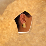 earrings, gift, croissant earrings, statement earrings, gold earrings