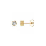earrings, studs, diamond studs, bezel studs, 14k gold earrings, gifts, jewelry