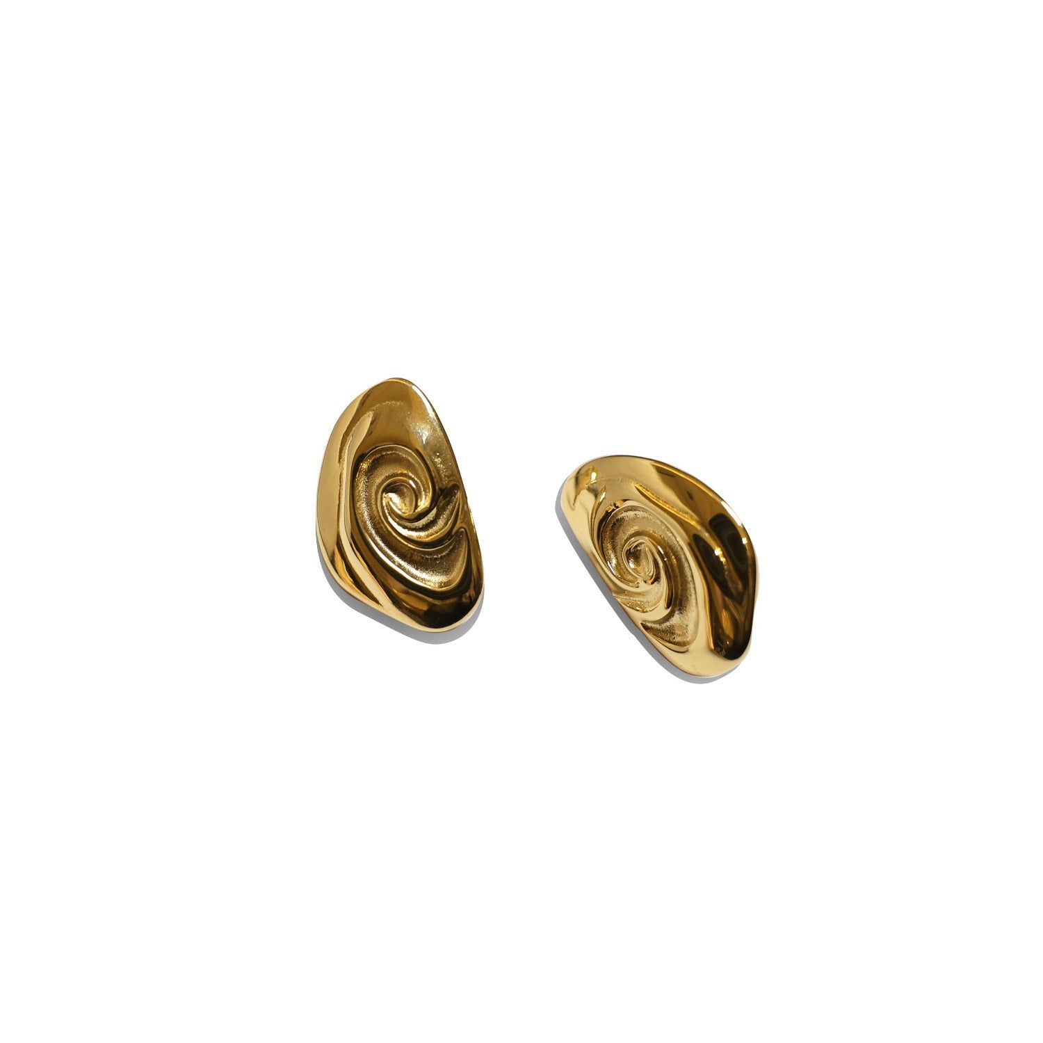 earrings, gifts, gold, swirl earrings, statement earrings