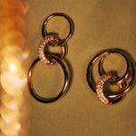 earrings, pave, huggie, hoop, gift