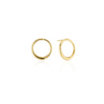 earrings, gold, hoop, round, circle