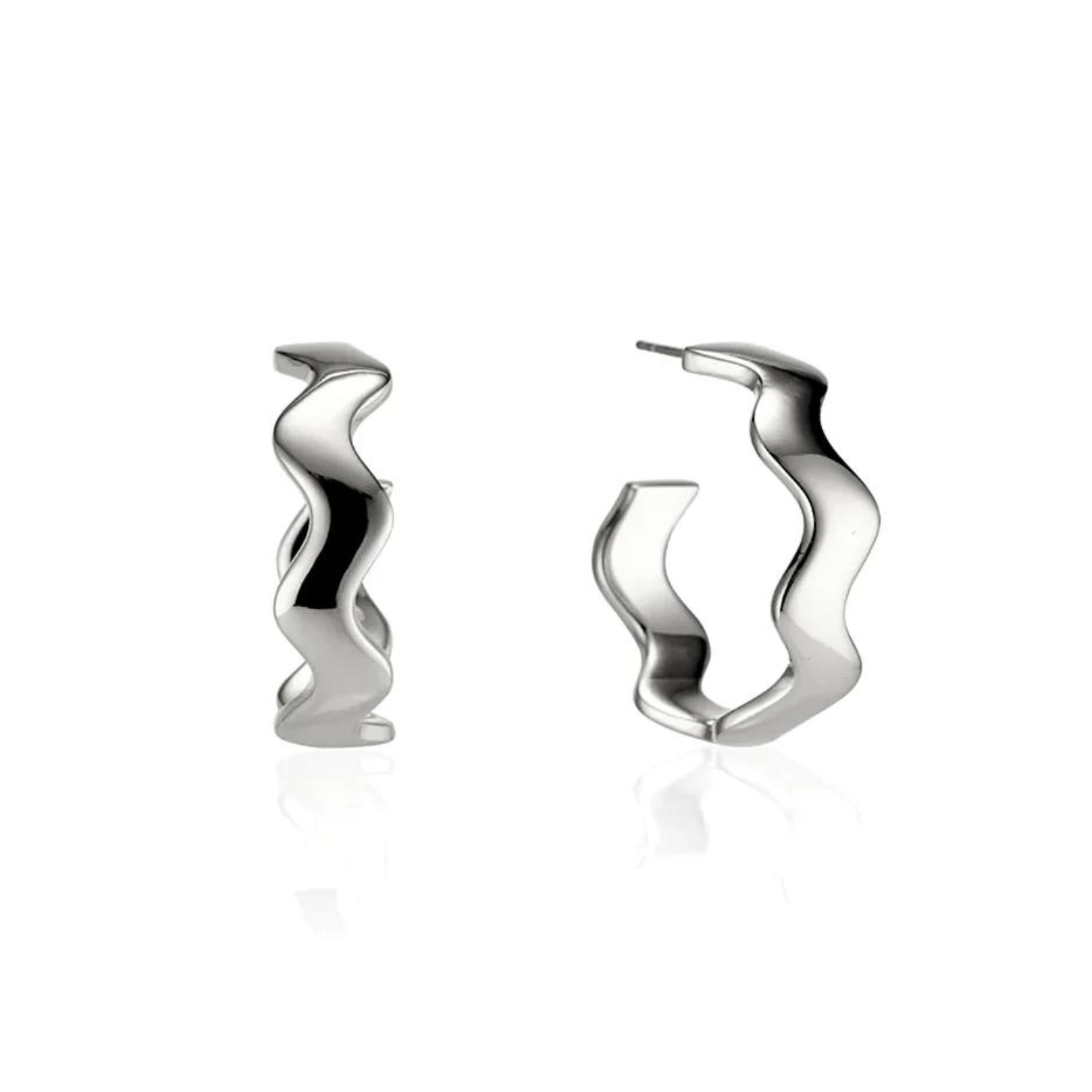earrings, hoops, y2k, silver, sterling silver, chunky