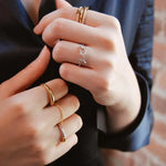 ring, silver, gold, chain, jewelry, hand,