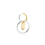 earrings, silver, gold, hoop