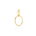 earrings, gold, hoop, long, shiny