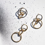 earrings, black, white, paint, silver, gold