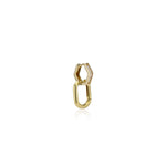 huggie, earrings, diamond, gold, round, oval