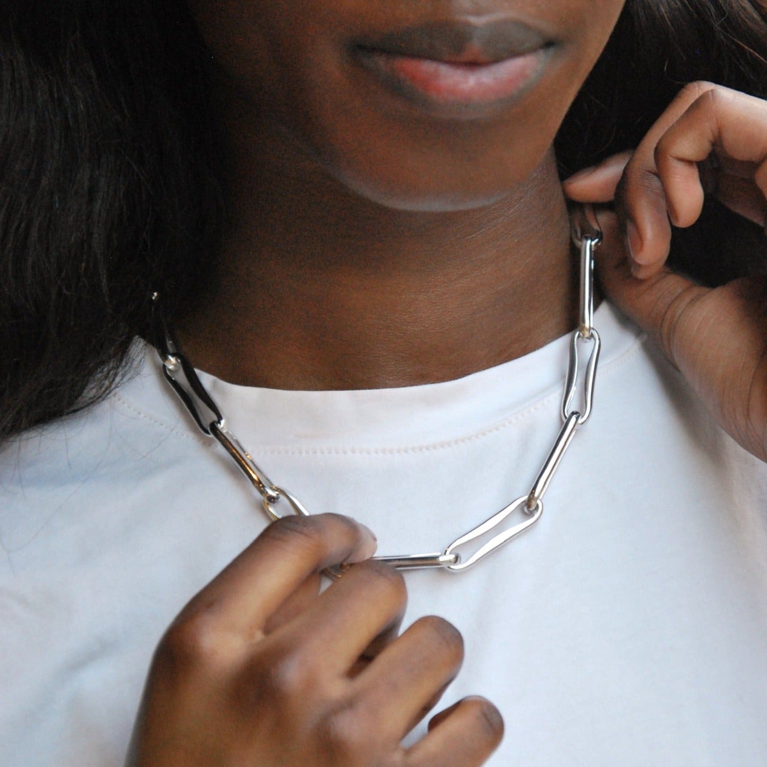 gold, chain, necklace, thick, chunky necklace, anklet, bracelet, gift, silver, modular, birthday gift, jewelry