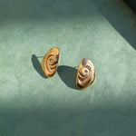 earrings, gifts, gold, swirl earrings, statement earrings