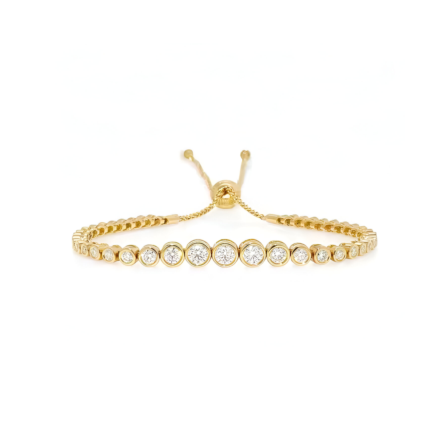 bracelet, gold, tennis, bezel