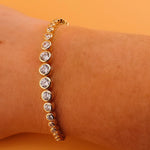 bracelet, gold, tennis, bezel