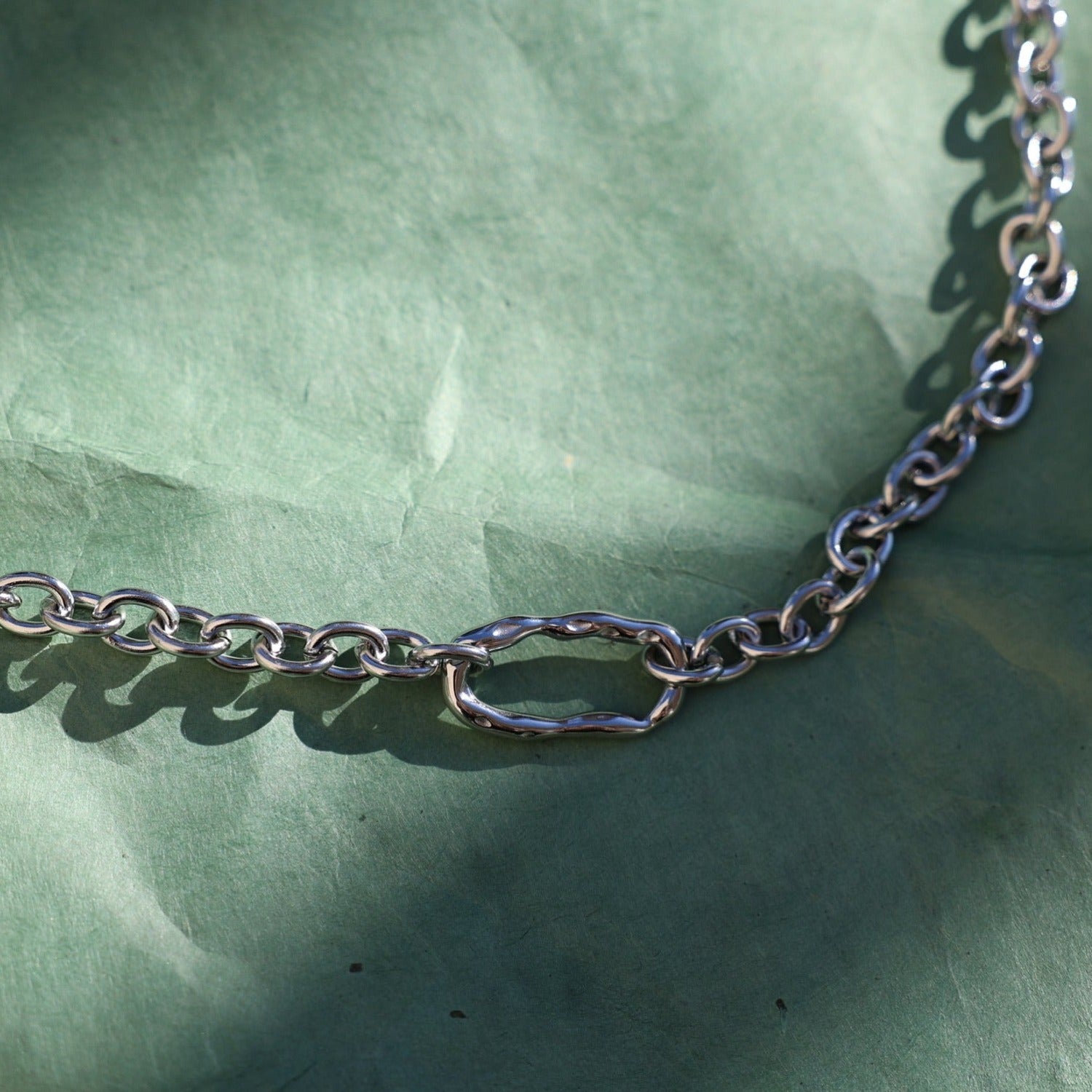 chain, necklace, thick chain, silver necklace, silver chain