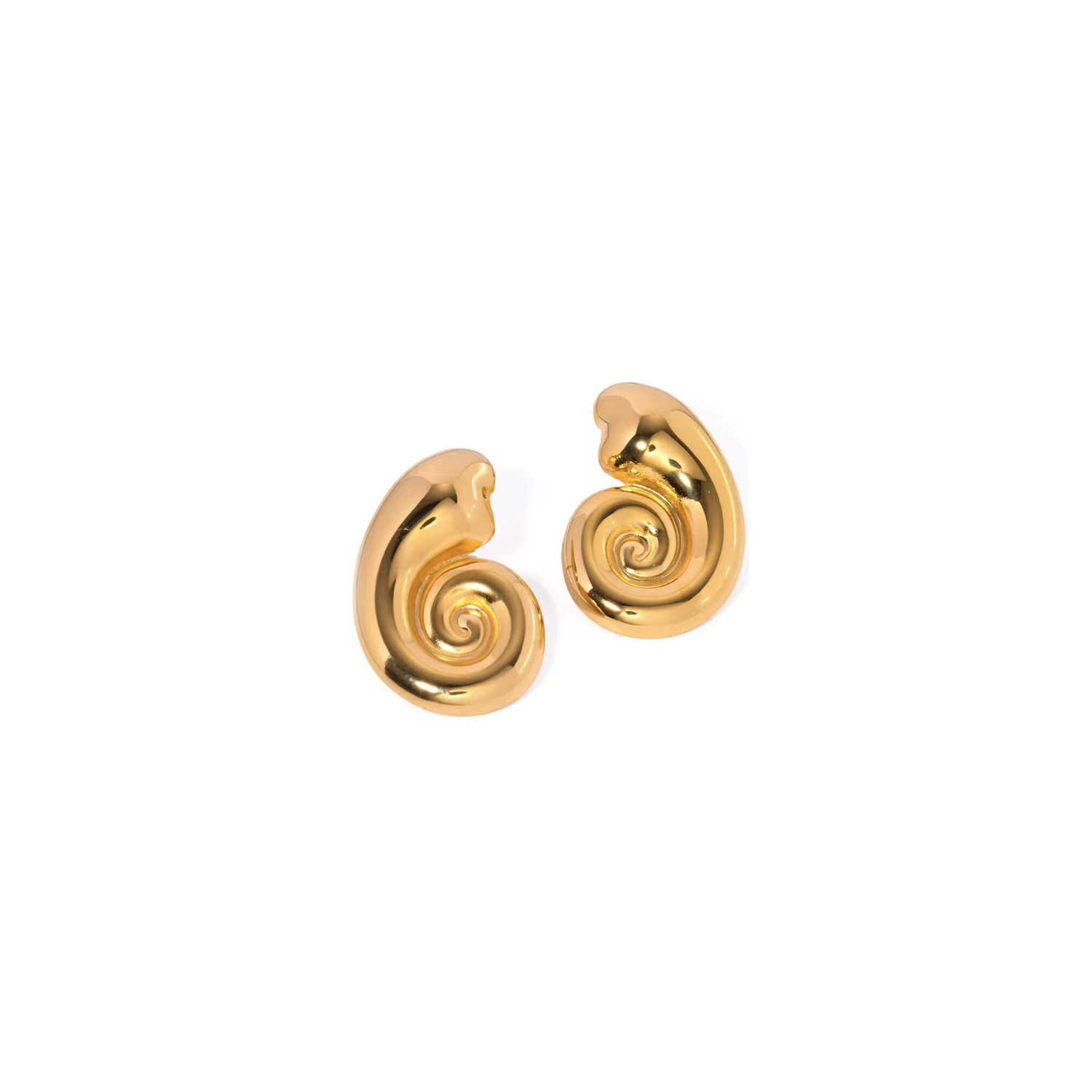 swirl earrings, gold earrings, statement earrings