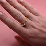 ring, 14k gold ring, diamond ring