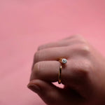 ring, 14k gold ring, diamond ring