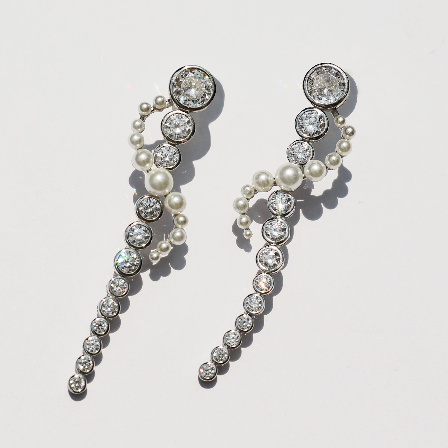 earrings, silver, pearl earrings, wedding gift, gift, silver earrings, fancy earrings, party earrings