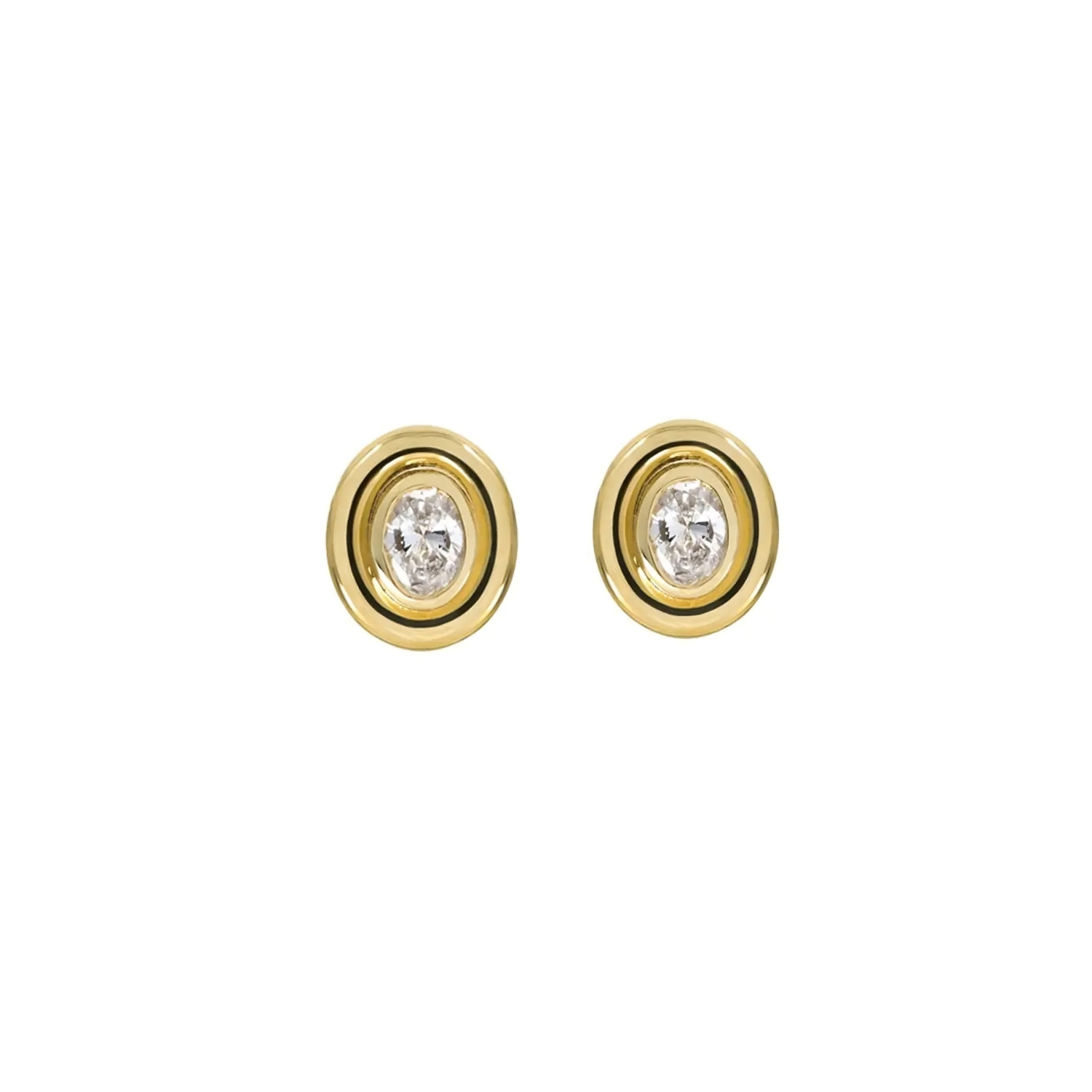 earrings, bezel, gold, stone, gift