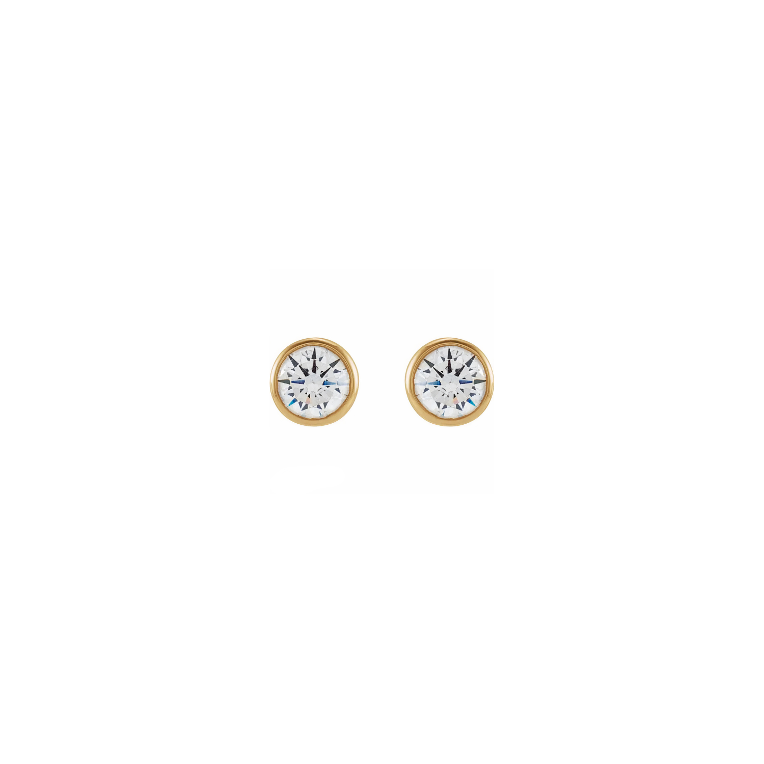 earrings, studs, diamond studs, bezel studs, 14k gold earrings, gifts, jewelry