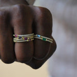 pink, ring, diamond, stackable ring, birthstone ring, birthstone