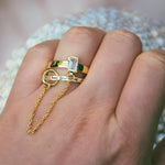 ring, gold, chain