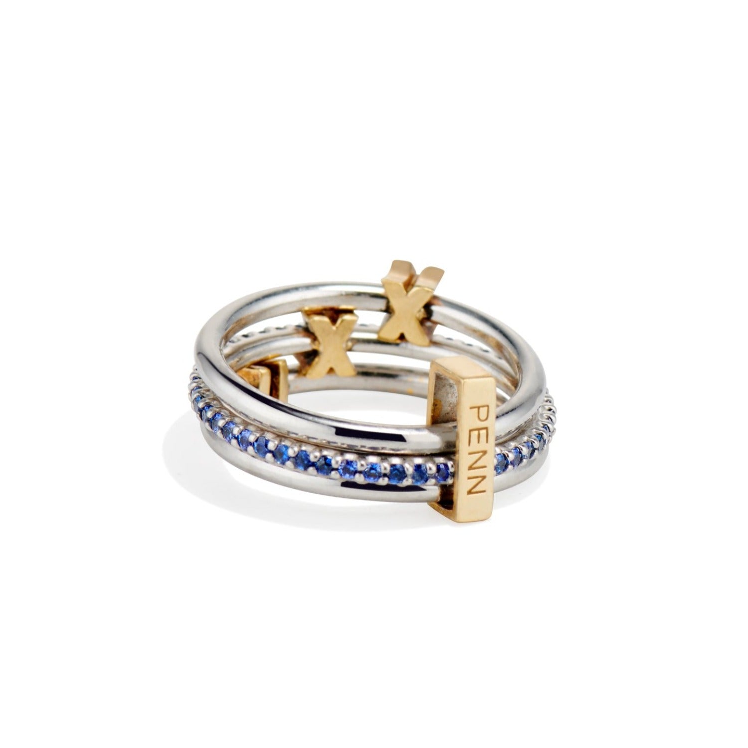 custom, ring, blue, roman numerals, gift, grad gift
