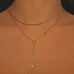 chain, necklace, thin, silver, gift